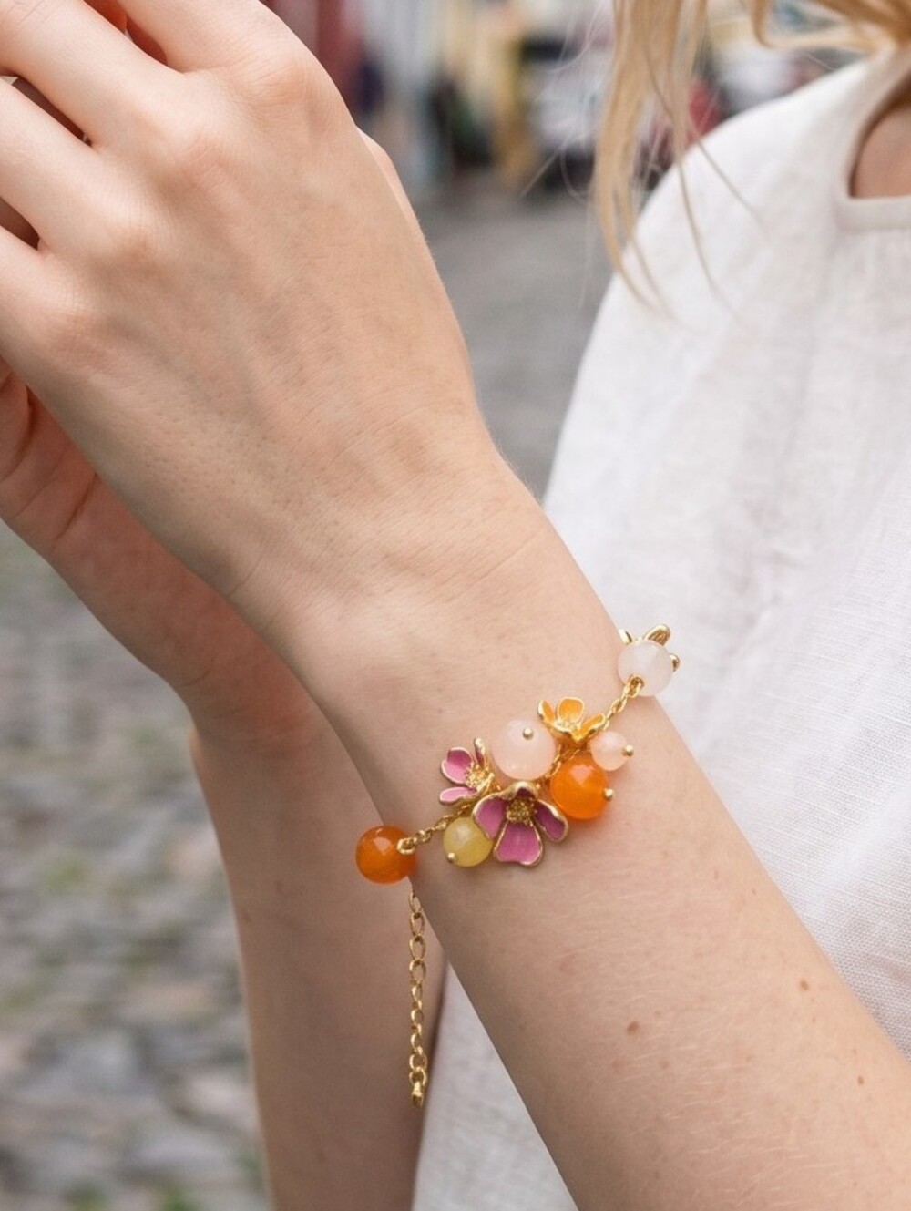 Kate Spade New York ♠️ "Freshly Picked" Flower Bracelet
